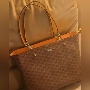 KARL LAGERFELD PARIS Maybelle Brown/Khaki Tote